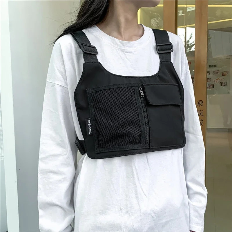Hip-hop Streetwear Unisex Chest Rig Bag High Quality Nylon Chest Bags Multi-function Tactical Vest Backpack 251126