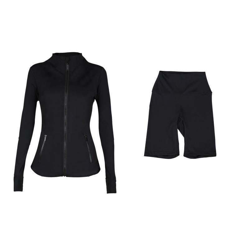 Yoga Outfits Workout Flare Leggings Trendy Designer Yoga Jacket Define High End Simple Shorts Women Clothing Pure Color Athletic Wear Home Indoor Gym 