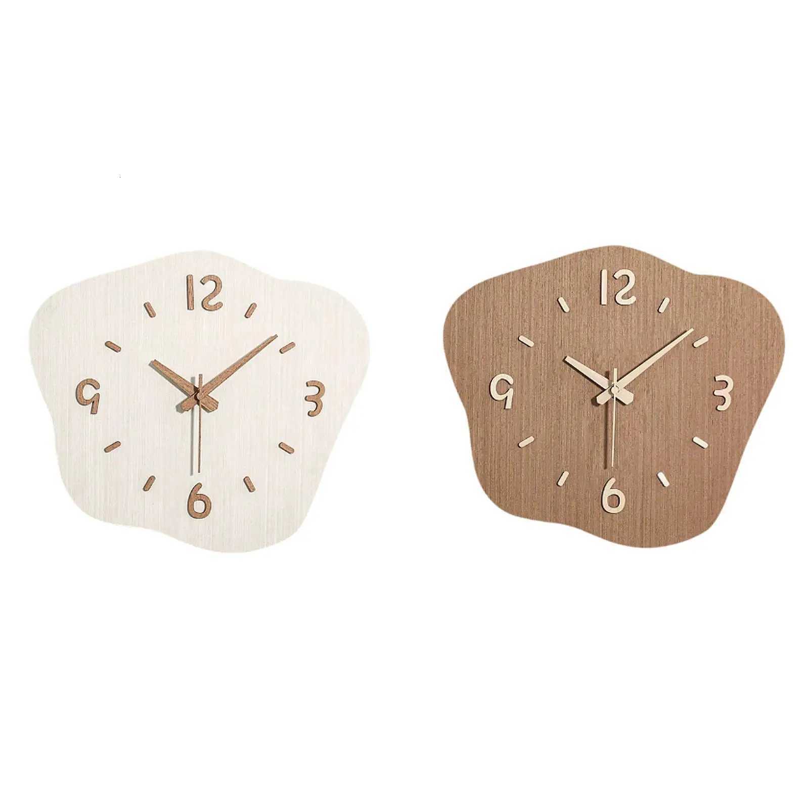 Wall Clock Irregular Clock Hanging Ornament Wall Decor for Dining Room Apartment C251126