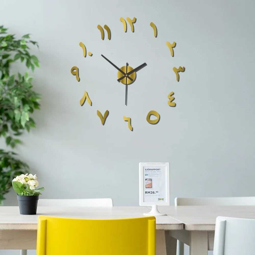 Creative acrylic DIY wall clock household non-punching wall sticker clock living room clock modern simplicity and silence C251126