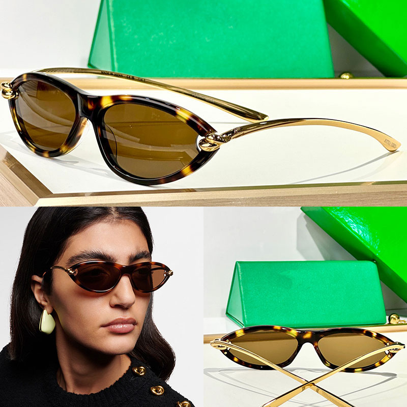 knot cat eye sunglasses Ladies fashionable acetate cat eye eyewear Lenses featuring cutouts Full metal temples aerodynamic shape 1390