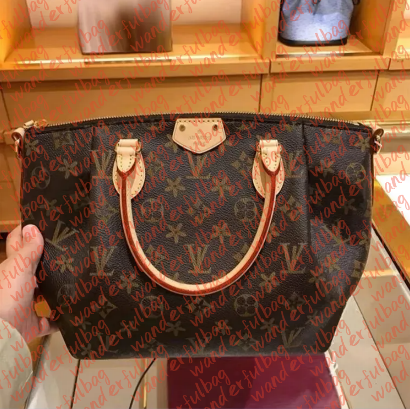 Designer Bags Women Shoulder Bag Hobos Purse Brown Old Flower Tote Bag Letter Genuine Leather Bags Crossbody Handbag M48812 Lady Purses Luxury Female backpack