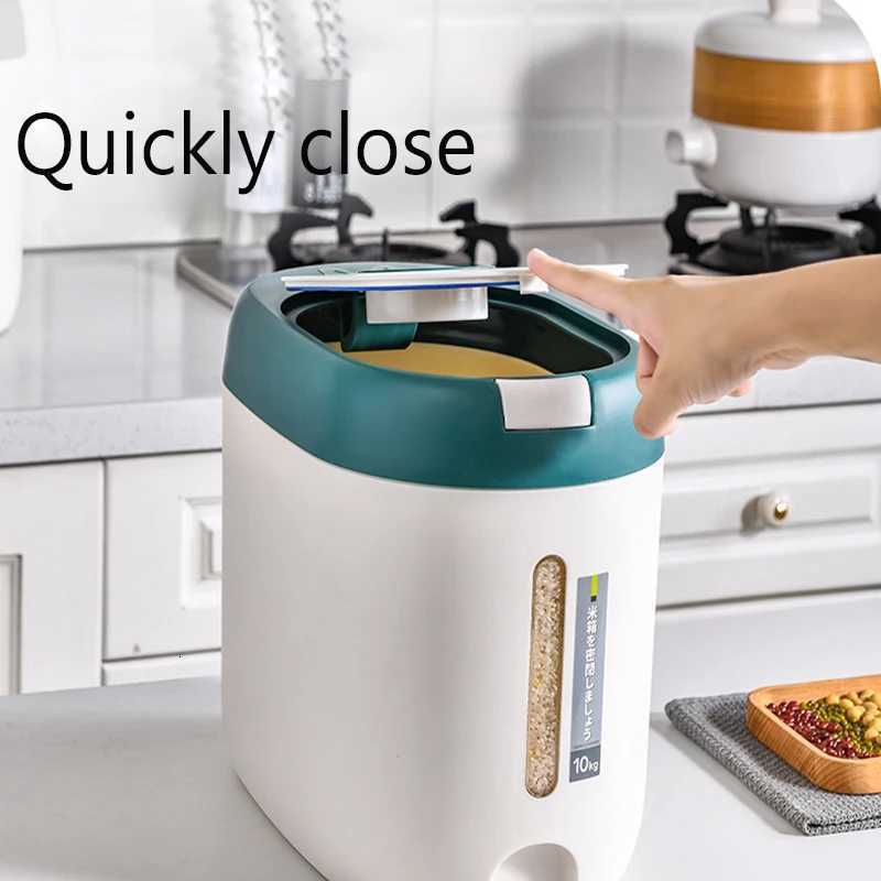 XIAOGUI 5KG/10KG Rice Dispenser Kitchen Organizer And Storage Container Home Box Cereal Jar Botes Cocina Almacenaje mentos Y251126