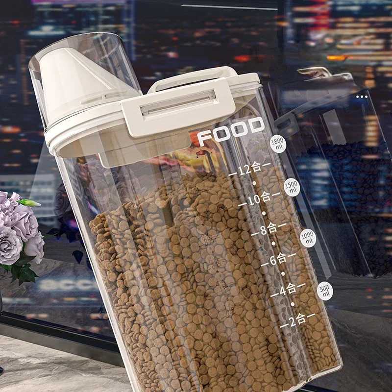 Pet Dog Snack Storage Box Sealed Cat Food Storage Bucket Vacuum Preservation Tank for Pet Food Moisture-proof and Dehumidifying Y251126
