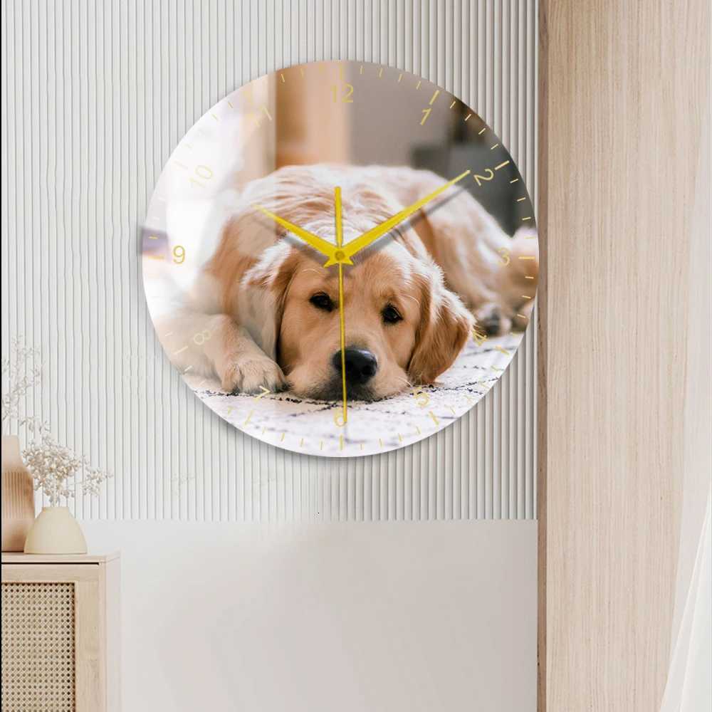 1pc Personzed Quartz Wall Colck Custom Your Photo on Clocks for Wall DecorationGift for Your Family Friend Petslovers C251126