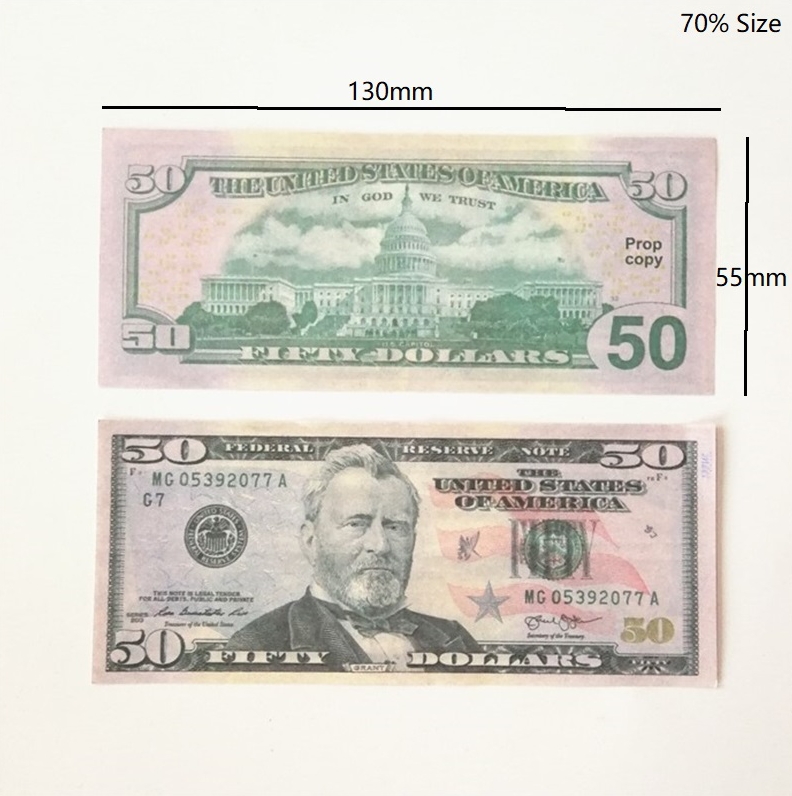 USA Dollar Party Supplies Prop money Movie Paper Novelty Toys 1 5 10 20 50 100 Dollar Euro Fake Money Children Gift pound 130*55mm 70%