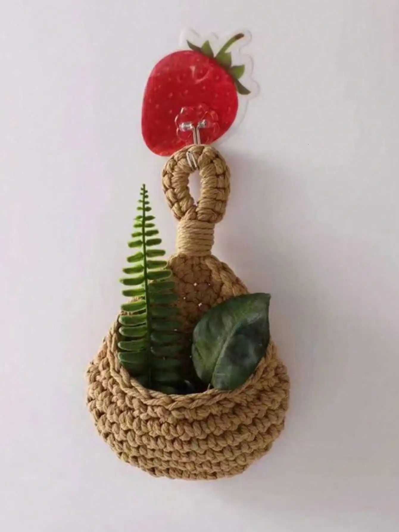 Wall Decor Hanging Basket Bohemian Woven Basket Planting Planter Container Teardrop Shape Suitable for Vegetables and Fruits Y251126
