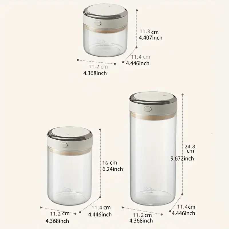 Vacuum Sealed Coffee Beans Waking Bean Valve Storage Food Storage Jars Moisture-Proof Airtight Container for Grain Snack Sugar Y251126