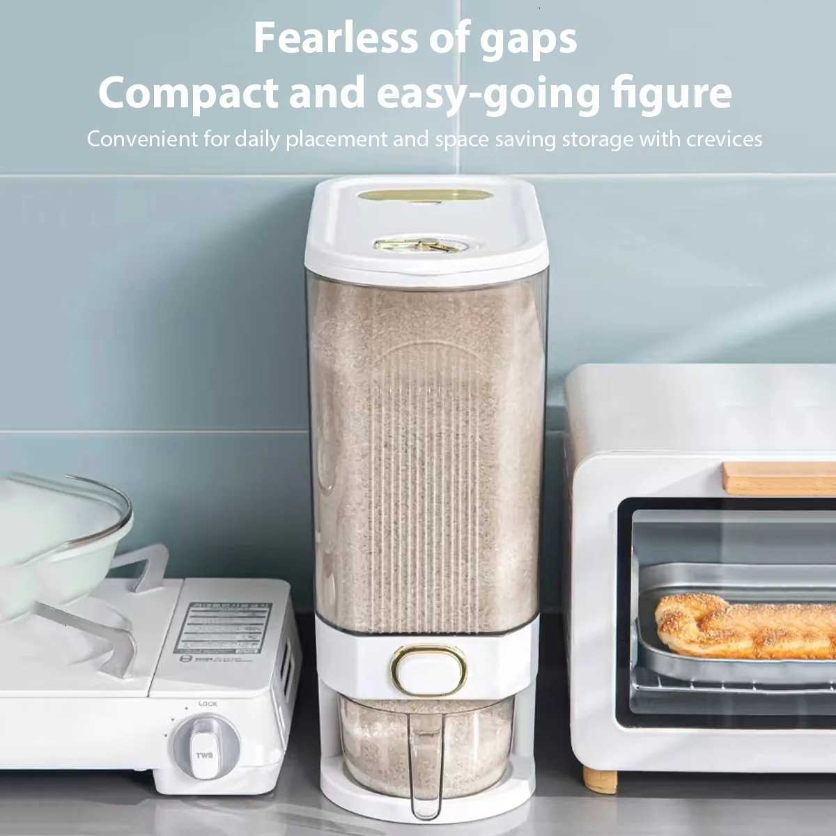 Sealed Rice Bucket Insect-proof Moisture-proof Rice Storage Container Food-grade Kitchen Grain Powder Box Cereal Storage Tank Y251126