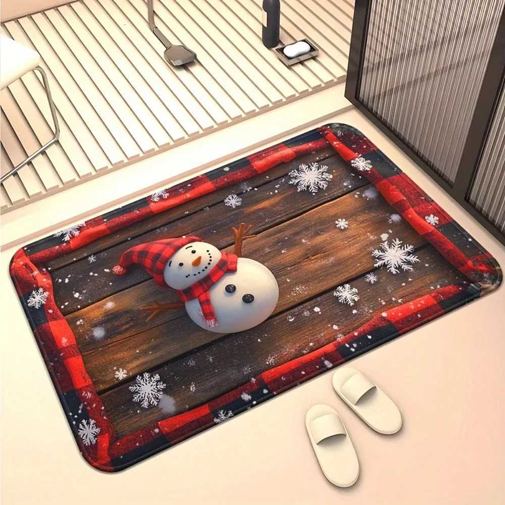 1pc Welcome to Christmas at Home Holiday indoor and outdoor rear front door welcome mat winter door matM251126