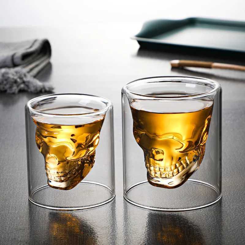 Wine Cup Glasses Of Wine Crystal Cocktail Glasses Whisky Barware Beer Drinkware Drinking Coffee Mugs Double Bottom Mug Glass Cup C251126
