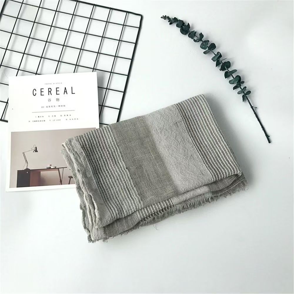T562 autumn and winter ethnic style grid color matching scarf unique woven cotton scarf ethnic minority headscarf cold shawl