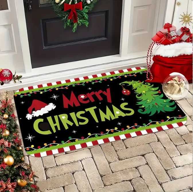 Christmas Red Christmas Style Carpet Kitchen Carpet Door Mat Living Room Laundry Bathroom Mat Area Home Decorative CarpetM251126