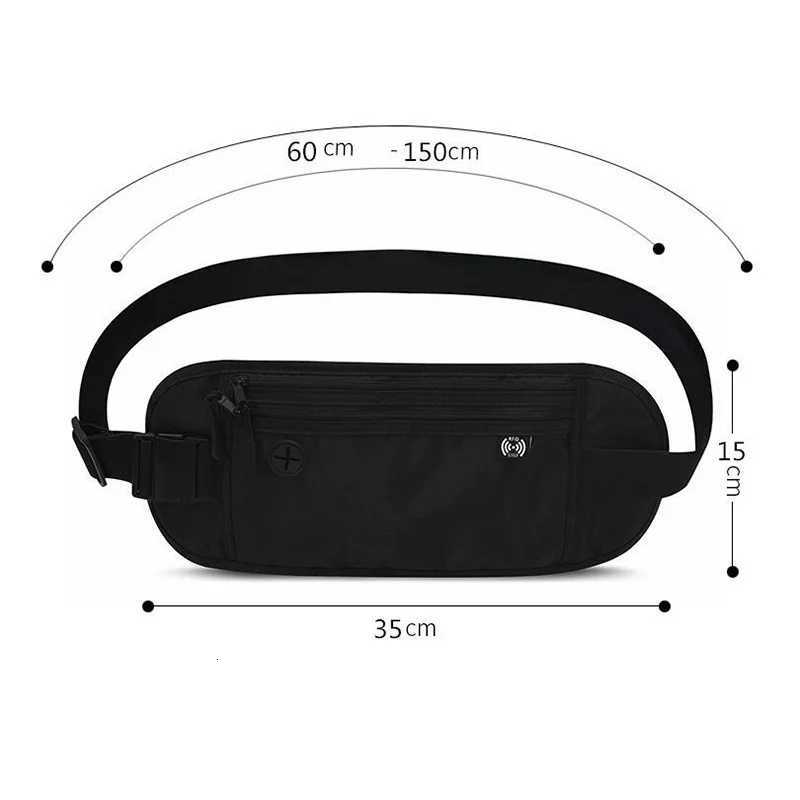 RFID Blocking Waterproof Sport Travel Phone Money Belt Bag Fanny Packs Men Women Hidden Wallet Passport Holder Bag Big CapacityT251126