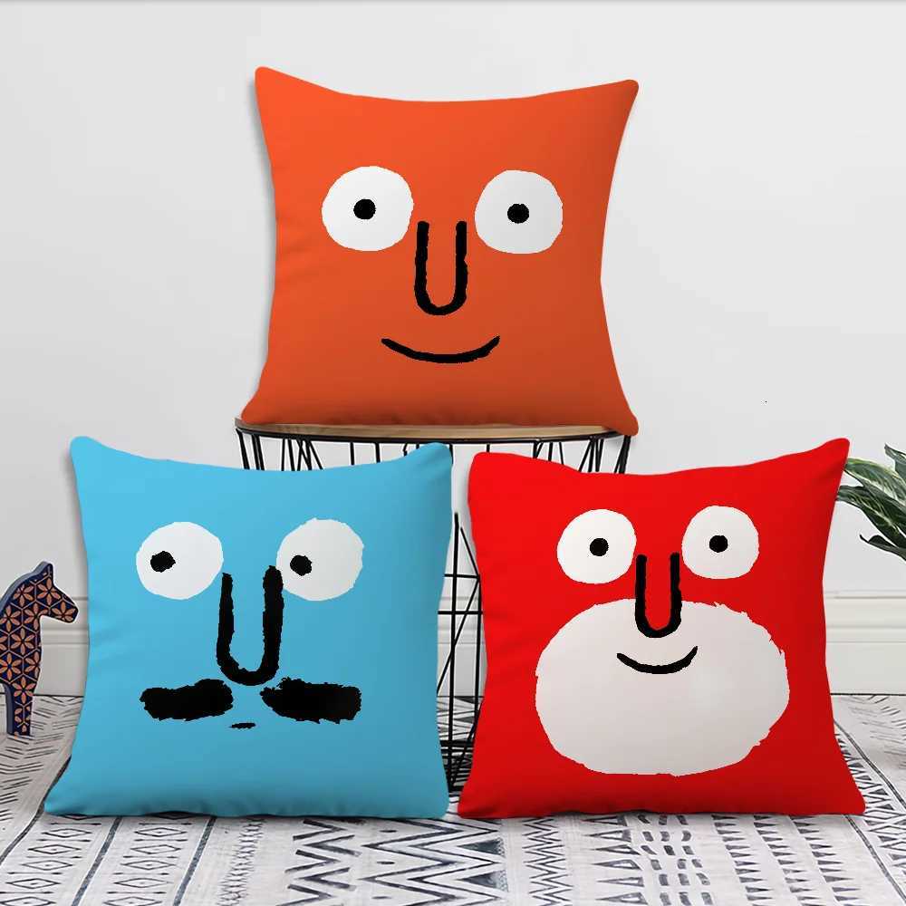Art J-Jean J-Jullien Cute cushion cover Pillow Sofa Printing Decoration Room Home Office Coffee Shop Car Nordic SimplicityW251126