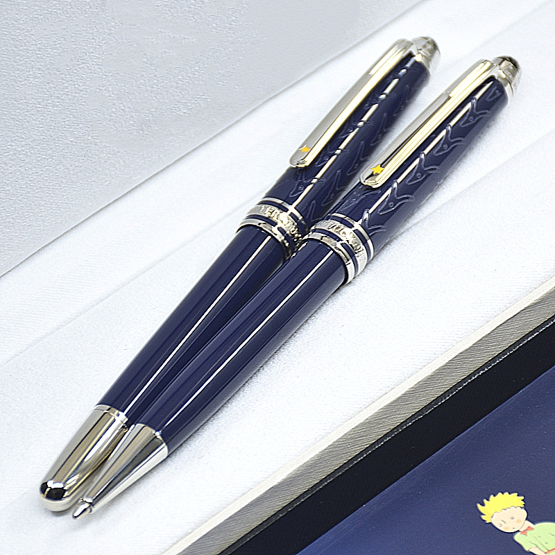 Special Edition Monte Prince Blue Resin And Metal Rollerball Pen Ballpoint Pen High Quality Office School Writing Fountain Pens With Serial Number