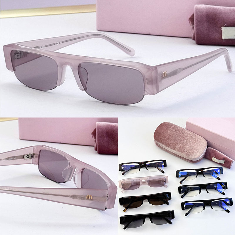 Luxury Women Vedette Sunglasses MUB07 Designer Sunglasses Womens Fashion Half Frame Glasses UV400 Protective Womens Rectangular Narrow Frame Eyeglass