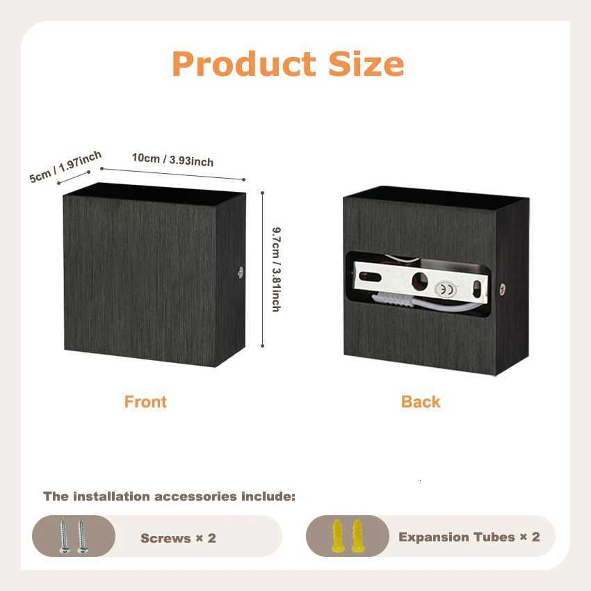 6W Led Wall Sconce Light Decor Wall Lamp Living Room Bedroom Indoor Wall Light For Home Brushed Aluminum Wall lighting Fixture M251126