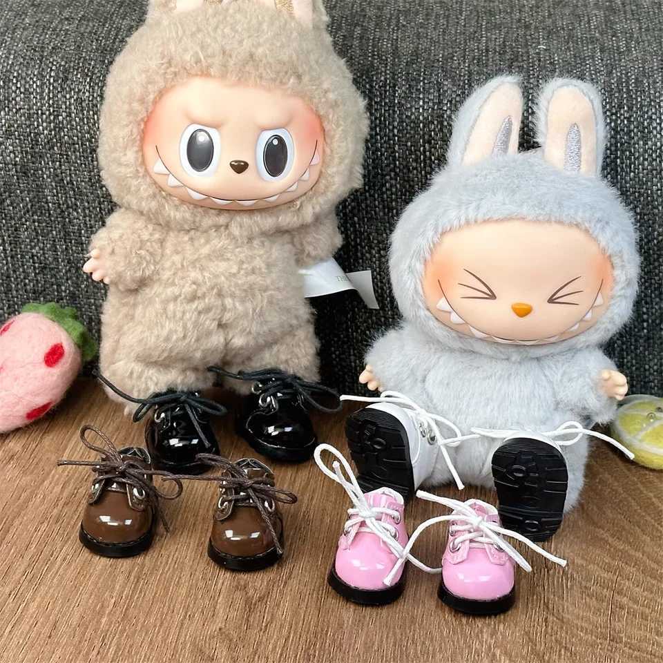 Labubu casual shoes and princess shoes leather series - Versatile shoes for 17cm vinyl dolls stylish designT250425