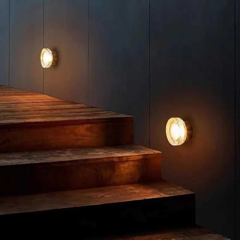 IWHD Round Acrylic Simple LED Wall Lamp Beside Corridor Balcony Porch Atmosphere Stair Light Modern Wandlamp Sconce Applique M251126