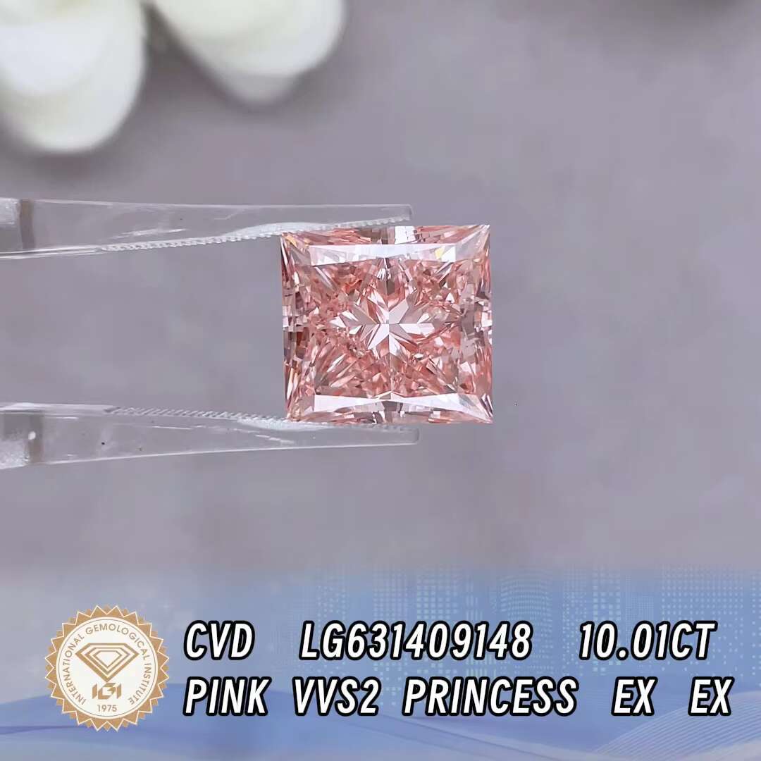 High Quality IGI Certified Fancy Vivid Pink Color Lab Grown Diamond for Wholesale Jewelry Making