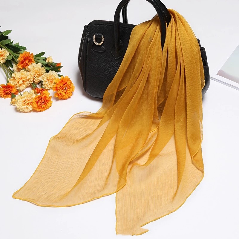 New Women Men Girls Scarves Heart Summer Bohemian Flower Purple Red Orange Green Length Flower Heart Simple Charms Silk Water Scarf Gift