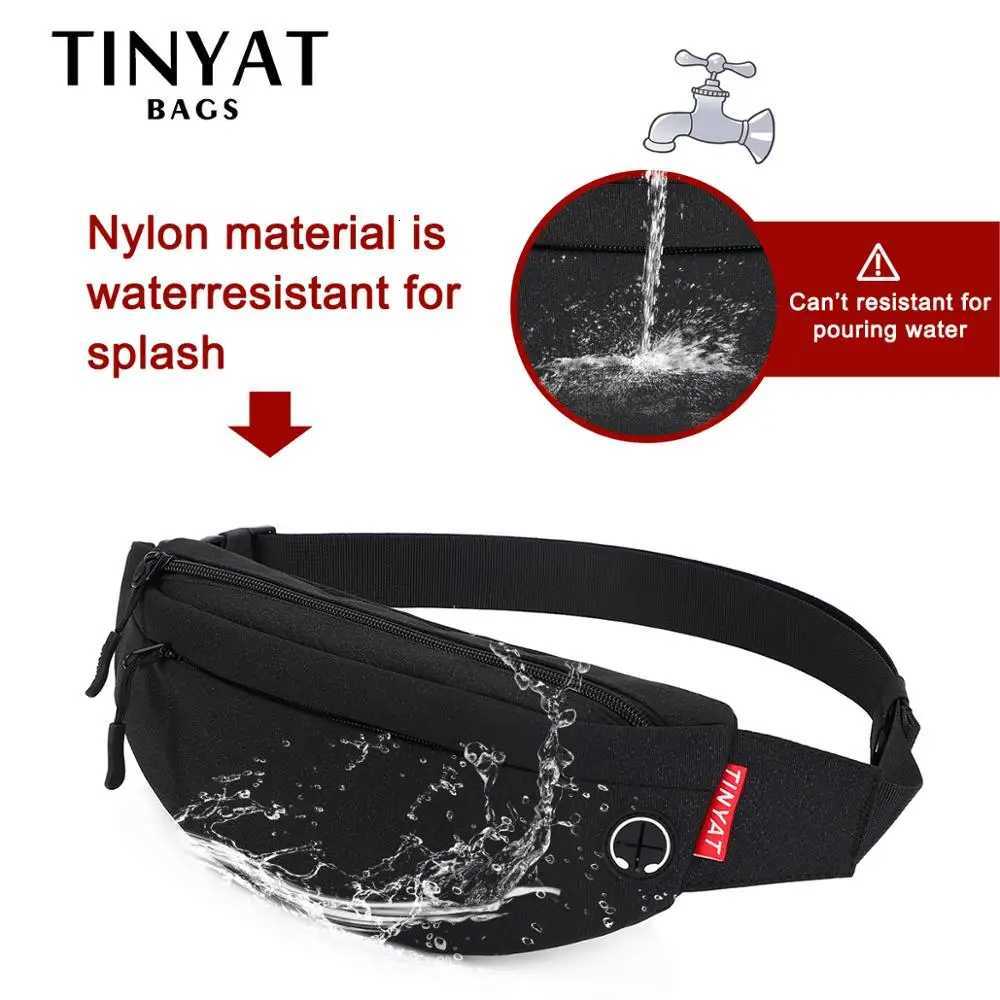 TINYAT Men Waist Bag Pack Purse Casual Large Phone Belt Bag Pouch Womens Travel Phone Bag Fanny Banana Bag Hip PocketsT251126