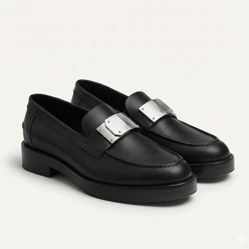 Fashion Classic Loafers slip on shoes Luxury Designer dress Shoes Women casual Black Leather shoes Platform Loafers Casual Shoes Boat shoes with bag size35-42