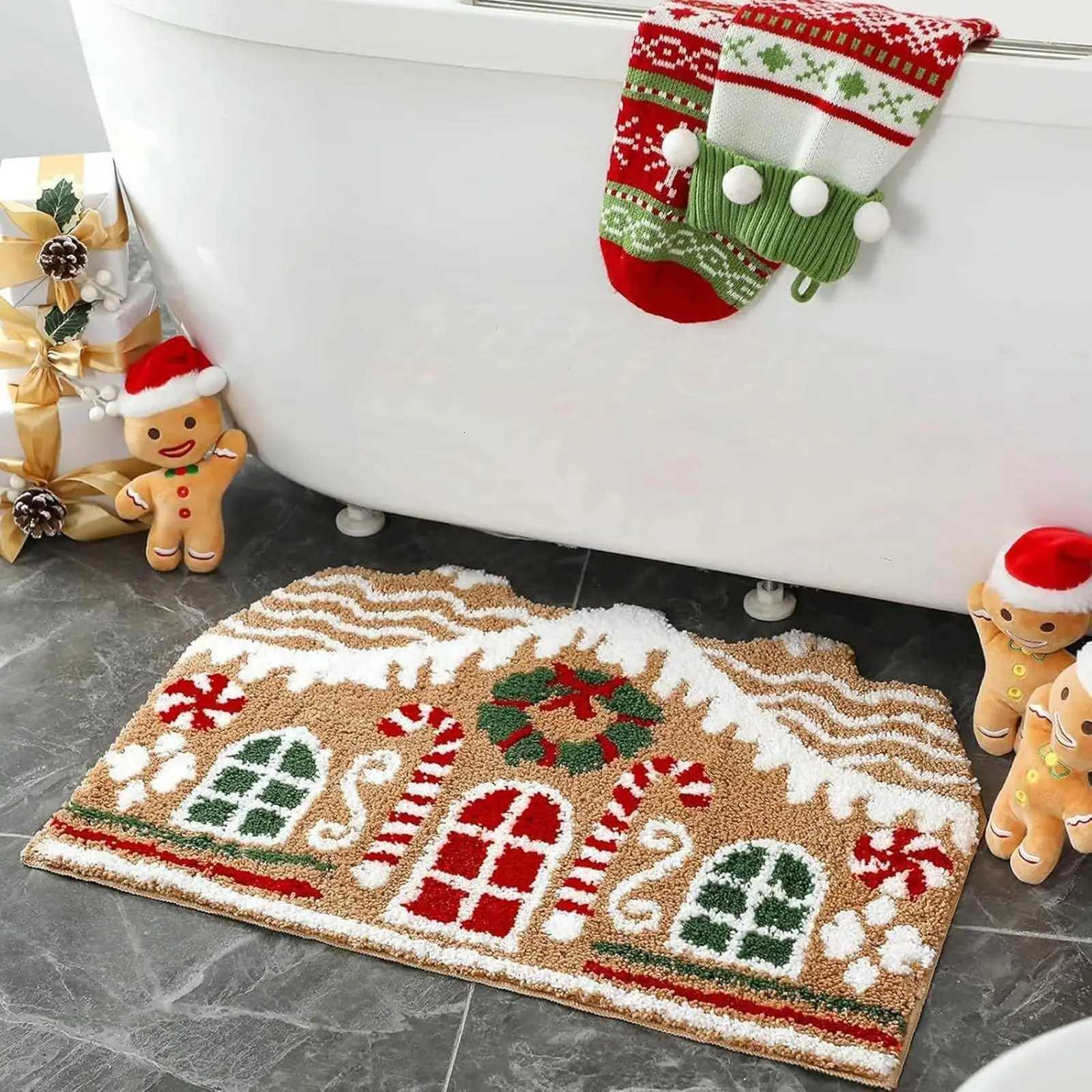 Christmas Collection Doormat Soft cosy and non-slip Entrance hall doormat Bedroom entrance rug Bedside carpet Home DecorM251126
