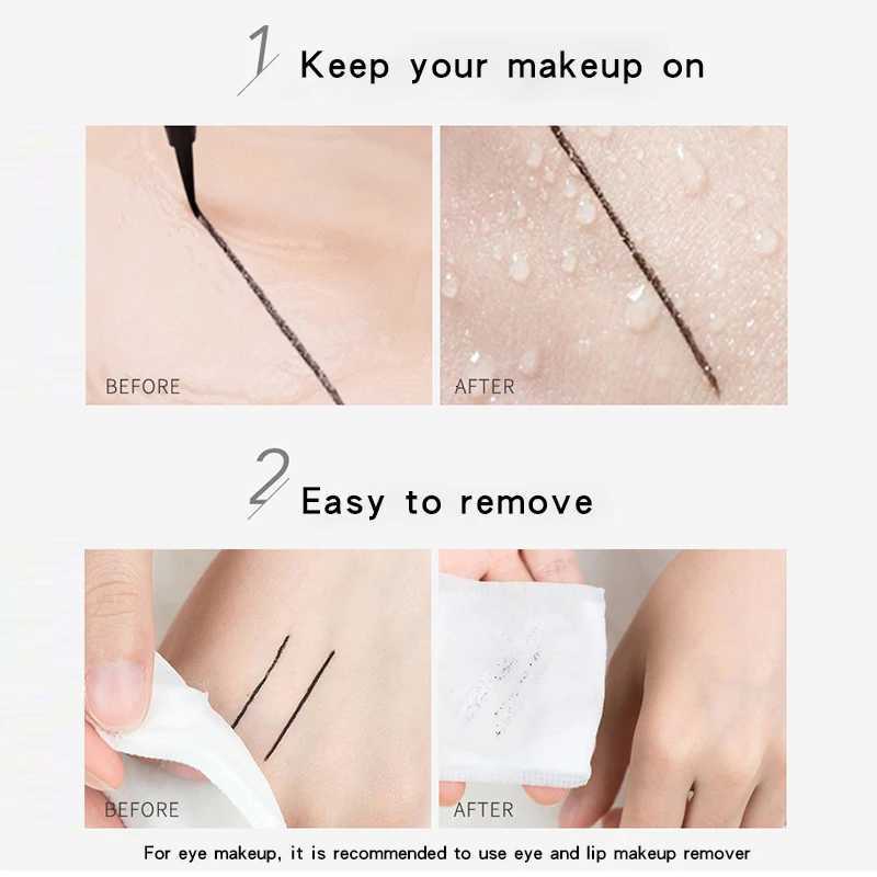 MACKANDY High Impact Easy Liquid Eyeliner Waterproof Long Lasting Smudge Resistant Eyeliner for Sensitive Eyes Vegan FormulaT251126