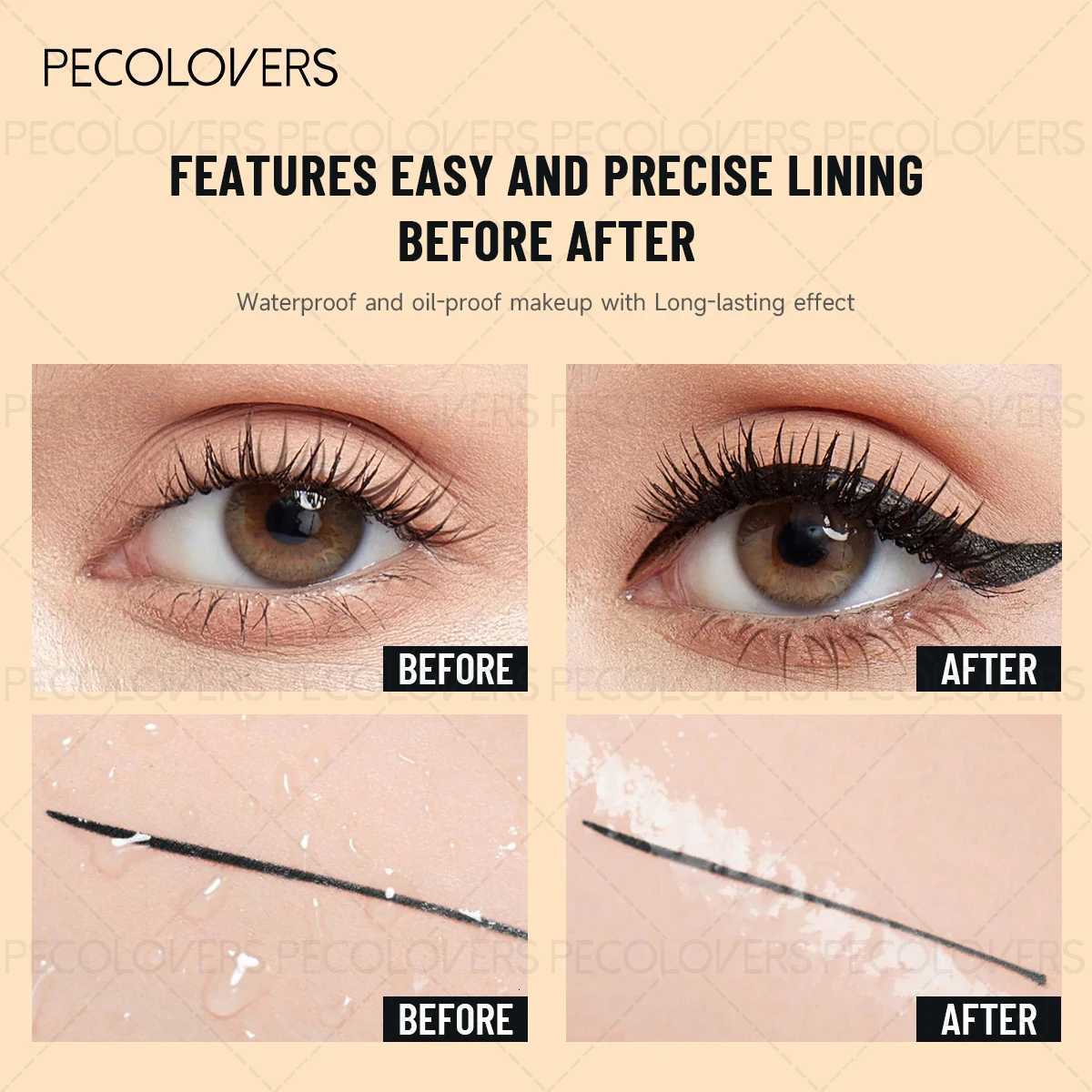 3PCS Precision Black Liquid Eyeliner - Smooth Long-lasting and Easy To Color Anti-fouling Smooth Suitable for BeginnersT251126