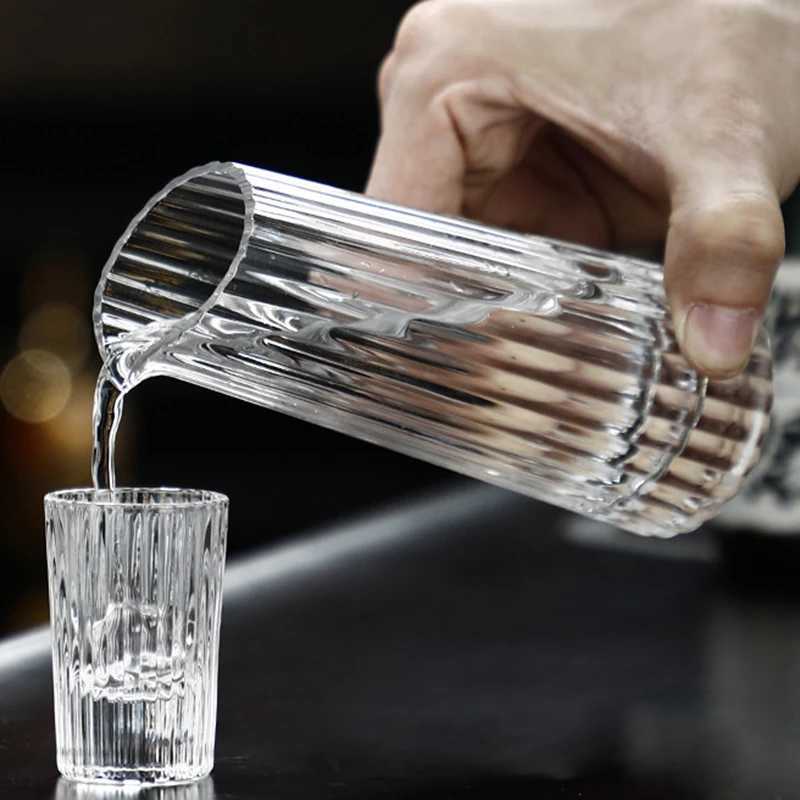 125ml Wine Dispenser Vertical Stripe Spirits Tool Household Crystal Glass Transparent Small Capacity Cups for Bar Wholesale Cups C251126