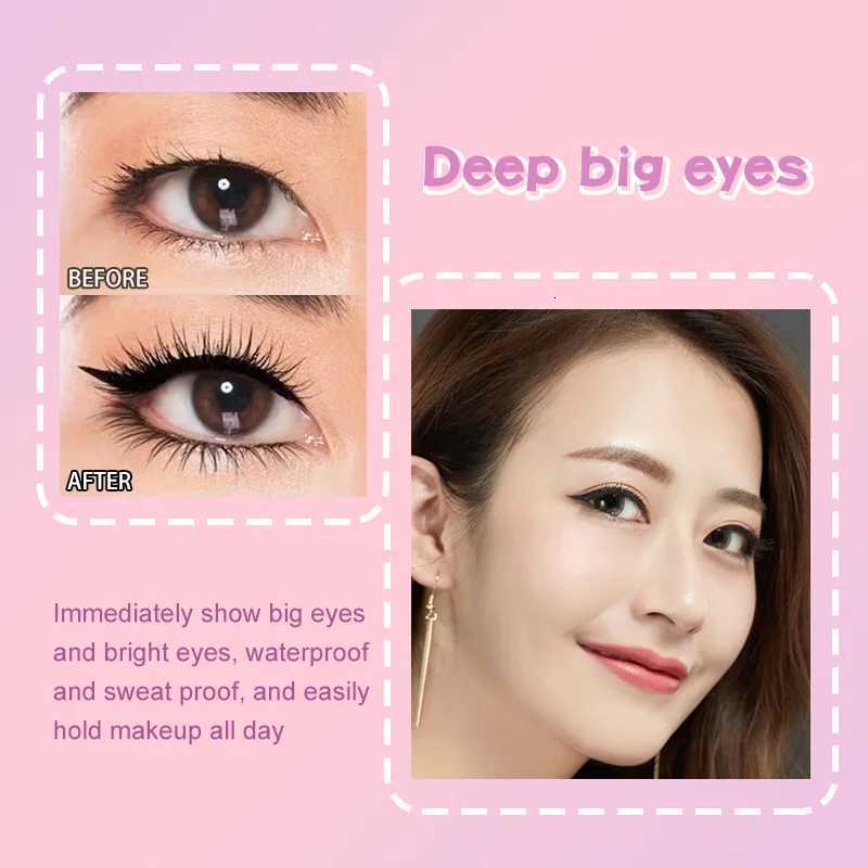 PTWOP Stamp Eyeliner Pencil 1 Pcs Double-ended Waterproof Quick Drying Long-Lasting Liquid Eyeliner Makeup Eyes Cosmetics ToolT251126