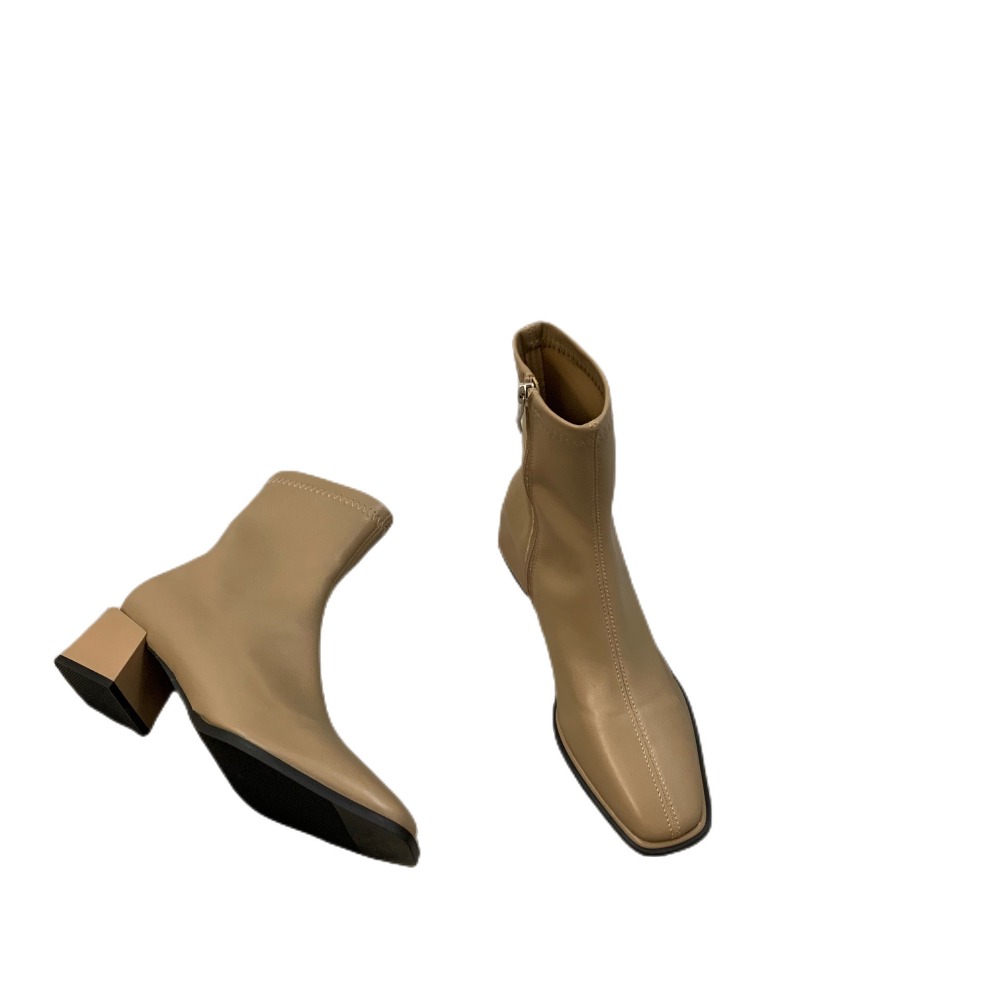 Chic Female Footwear: Elegant White Leatherette High Top Platform Stilettos w/ Flat Sole Detailing - Seasonal Appeal