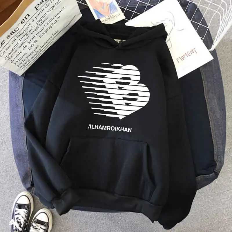 Street Fashion Casual Hoodie for Womens Polyester Knit Fabric Long Sleeve Regular Fit Hooded Pullover with Slight Stretch J251136