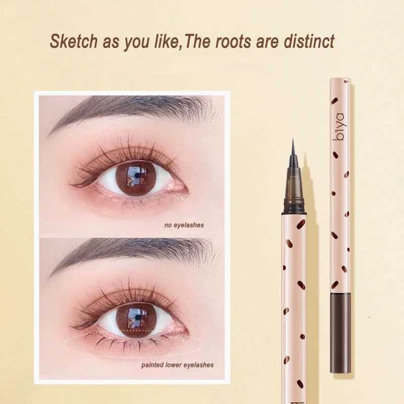 Ultra-fine Liquid Lying Silkworm Eyelash Pen Matte Brown Gray Eyeliner Highlighter Pencil Smooth Lasting Eye Shadow Stick MakeupT251126