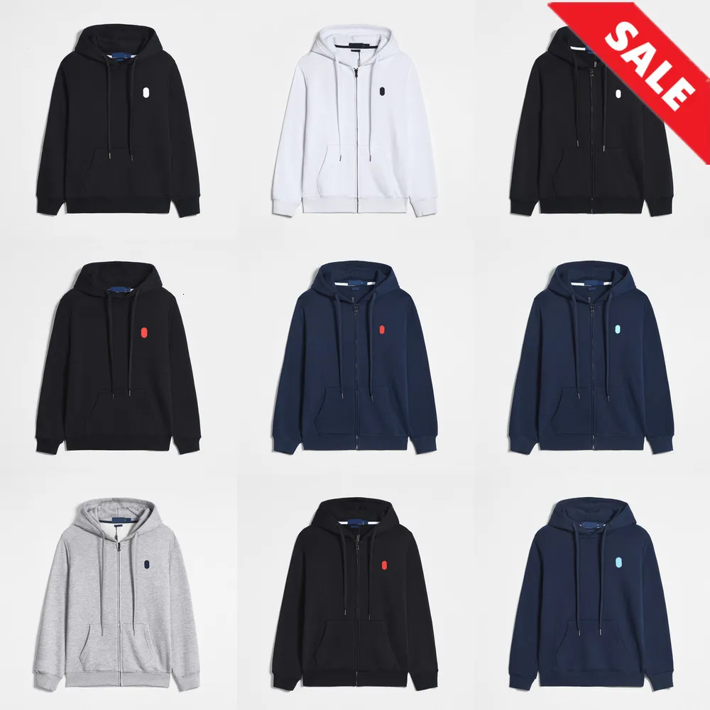 Polo Shirt Designer Men Cotton Causal Long Sleeve Autumn Winter Jacket Coat Classic Pony Embroider Zipper Hoodie Outdoor Tracksuit Ralf Luren Pullover 111