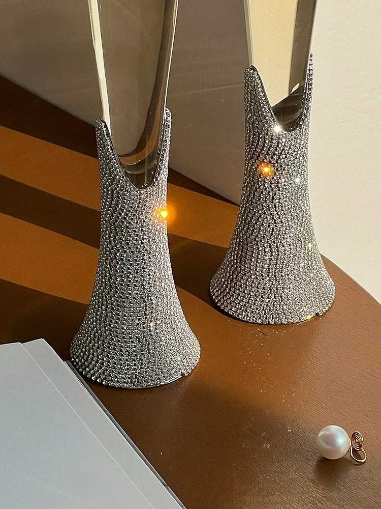 Diamond Womens Champagne mug Set with Diamond Crystal Glass High Leg Wine Cup Drink Cup Gift Wine Glass Beautiful Cups 150ml C251126