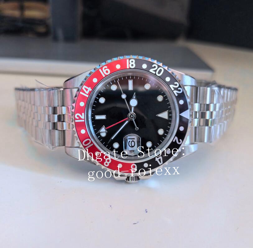 Antique Watches Men Bp V2 Version Vintage 16750 Automatic 2813 Watch Men's Jubilee Bracelet Steel BPF 16710 Date Red Black Alloy Bezel Wristwatches