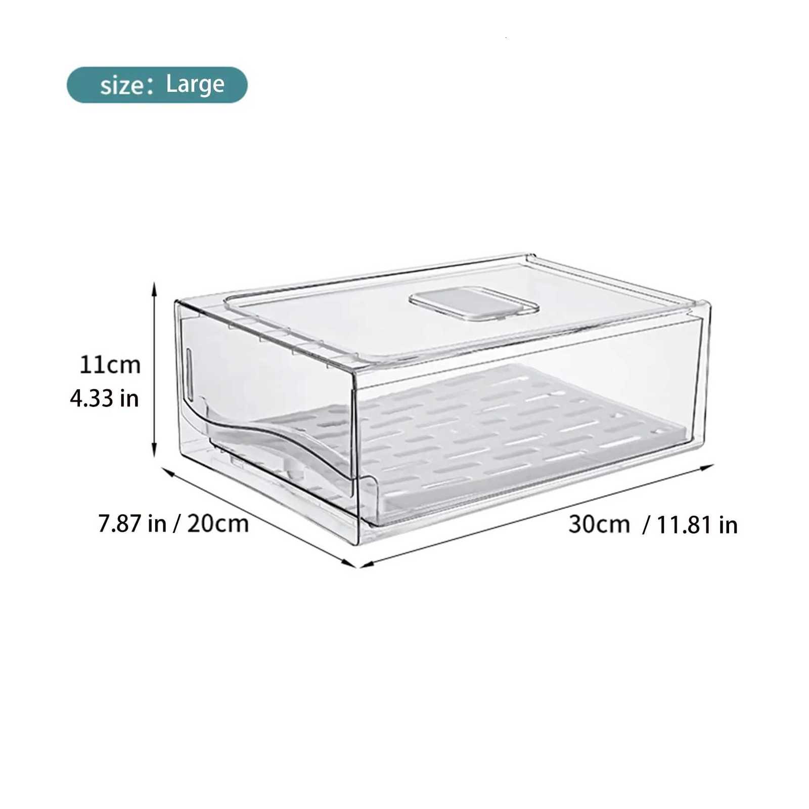 Fridge Organizer Stackable Refrigerator Organizer Bins Reusable Food Storage Containers Fridge in Home Kitchen Y251126