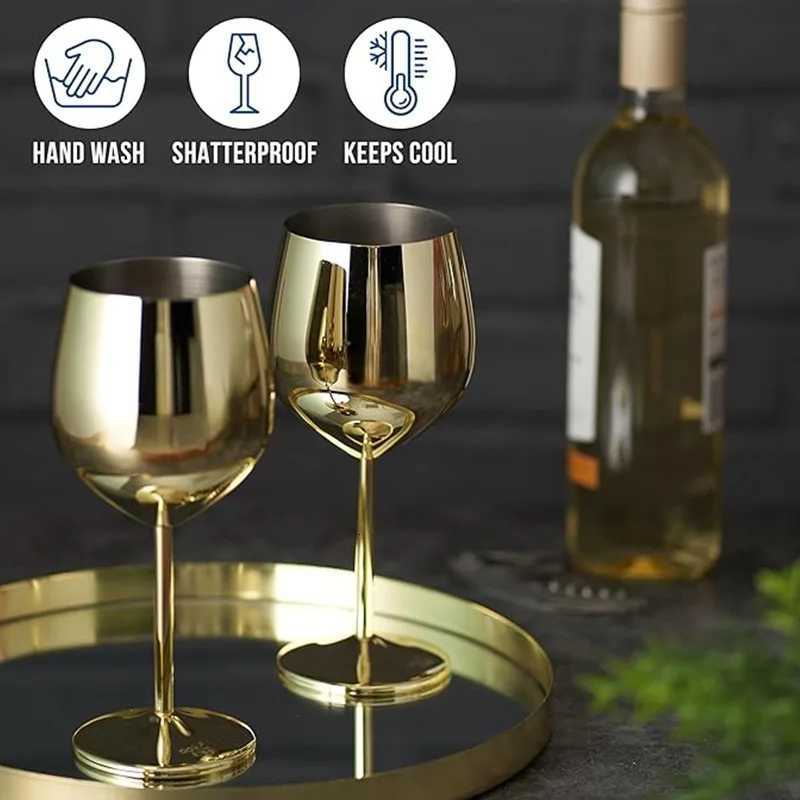 Stainless Steel Glass Goblets Cocktail Creative Metal Wine Glass Bar Restaurant Champagne Red Wine Glass Drinkware Barware Cup C251126