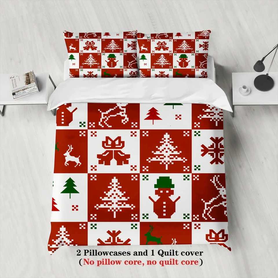 Christmas 2026 Christmas Bedding Set Christmas Duvet Cover Set Single Twin Queen King Size No Filling Birthday Christmas Gift For Kids Y251126