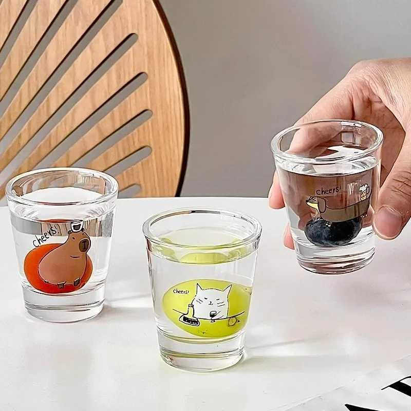 Korean style Cute Shot Glass Cups Creative Small Wine Glasses CupsSoju Liquor Cup Set Ideal for Whiskey Tequila and Liquor C251126