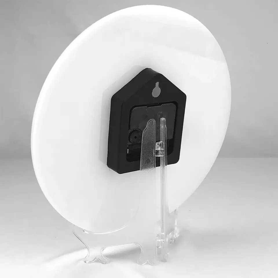 Teal Aqua Turquoise Blue Rock Agate Mineral Crystals Pattern Wall Clock Room Decoration Silent Round Clock for Bedroom Living C251126