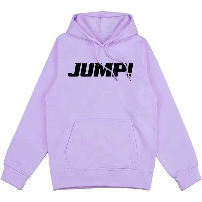 Black and Pink Jump Single Hoodies Korean Girls Band Fashion Sweatshirts Long Sleeve Loose Pocket Pullovers Unisex Streetwear J251136