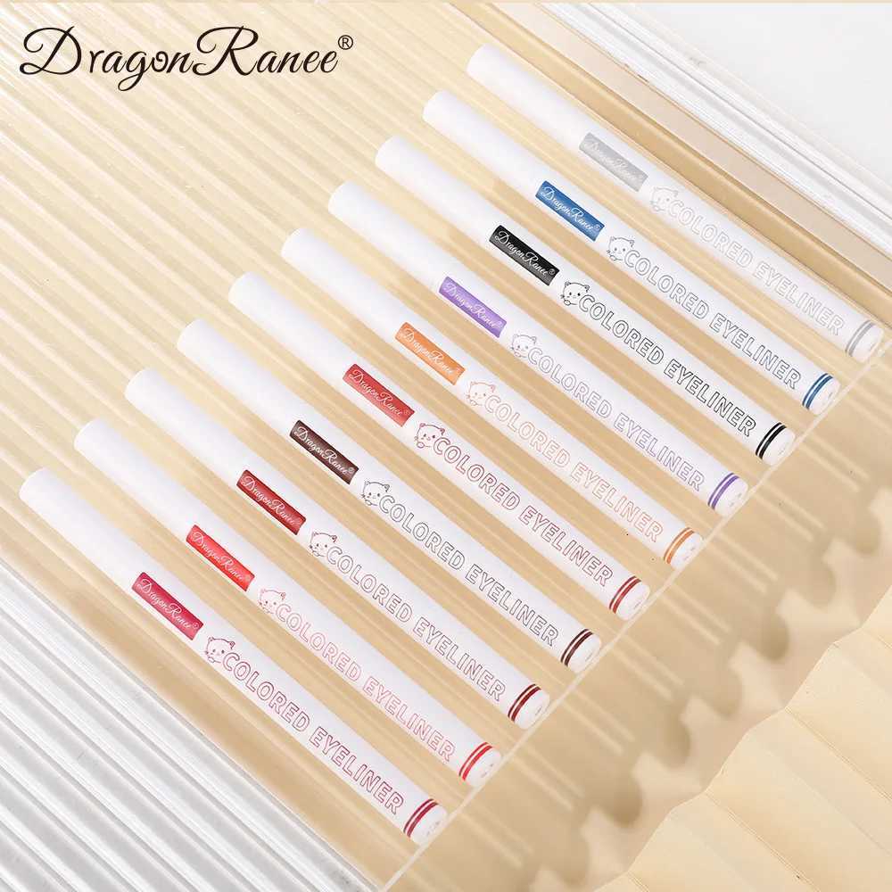 Dragon Ranee 10 Colors Slim and Long Lasting Liquid Pencil Silhouette Extremely Fine White Smudge-Free Eyeliner LiquidT251126