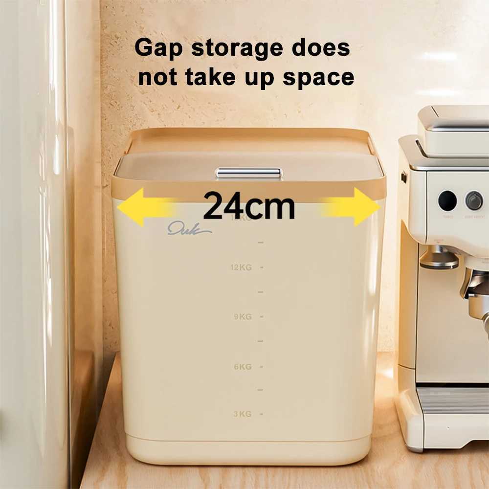 5/10/15KG Rice Storage Box Home with Lid Insect Proof Moisture Proof Rice Box Sealed Jar Kitchen Container Storing Dry Grain Y251126