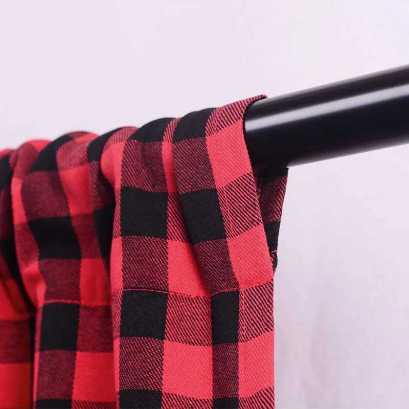Curtain Christmas 1Panel Buffalo Check Curtains Black Red Plaid Blackout Drapes Farmhouse Kitchen Country Living Room Bedroom Christmas Decoration Y25