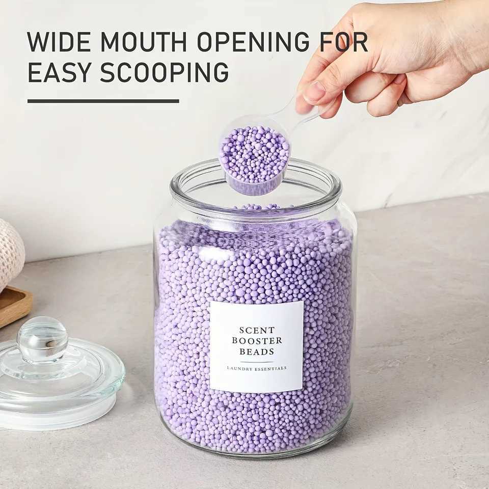 Glass Jars With Airtight Lids And Labels Half Gallon Storage Containers With Spoons For Laundry Detergent Pods Scent Booster Y251126