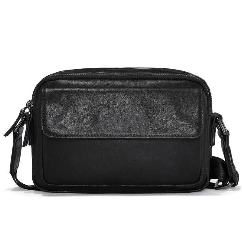 Luxury Designer Niche New Shoulder Bags Genuine Mens Horizontal Cowhide Double Shoulder Soft Leather Business Fashion Casual Cross Body Bag Totes